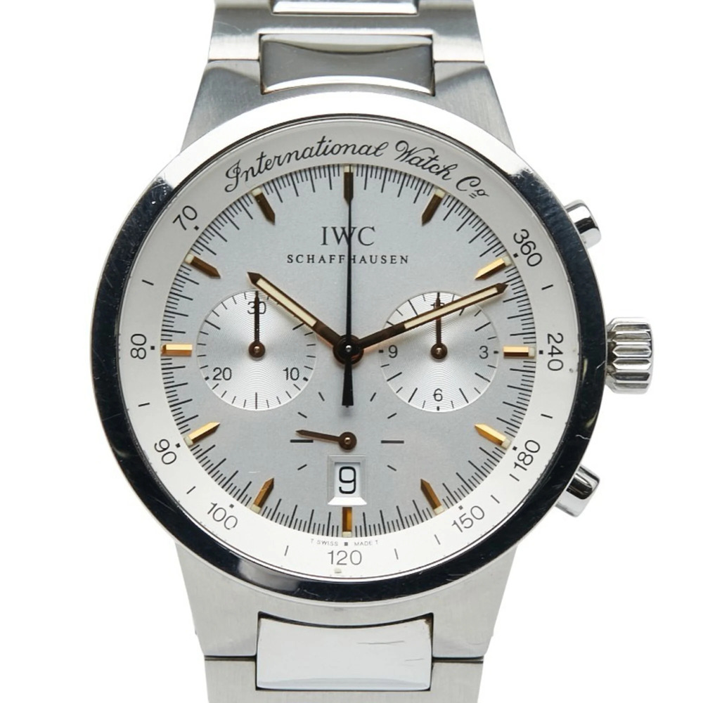 IWC Schaffhausen GST Watch IW372703 Quartz Silver Dial Stainless Steel Men's